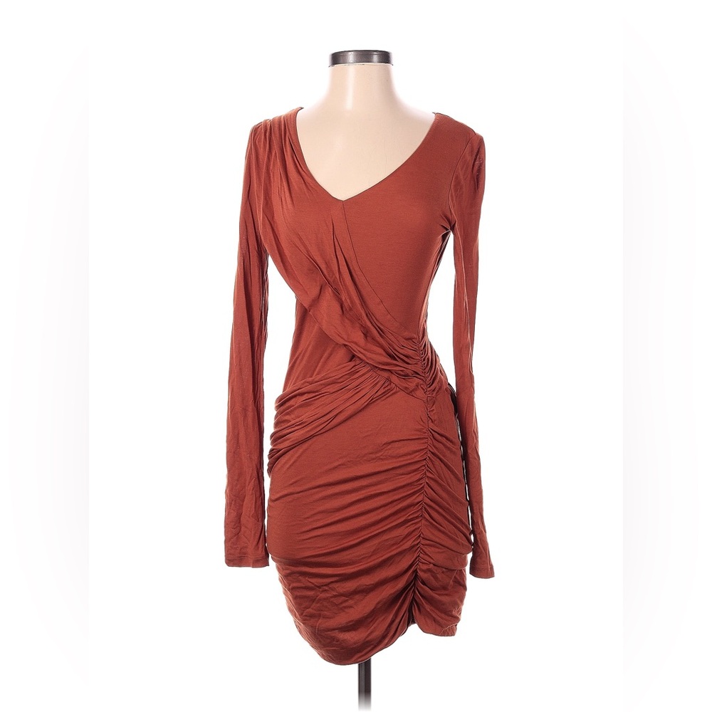 BCBGMaxAzria Terracotta Long Sleeve Dress